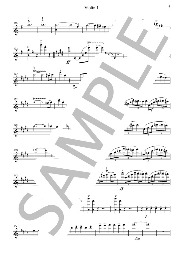 リムスキー・コルサコフ 「シェヘラザード」第1楽章 海とシンドバッドの船  弦楽四重奏  CR402 (ニコライ・リムスキー=コルサコフ) / アンサンブル弦楽 中級 - サンプル譜面 4/5