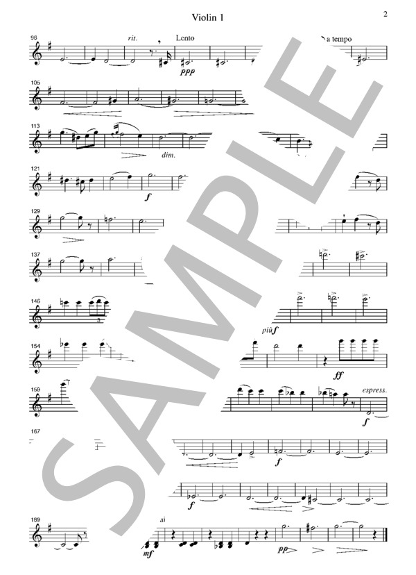 シベリウス 悲しいワルツ  弦楽四重奏 CS602 (ジャン・シベリウス) / アンサンブル弦楽 中級 - サンプル譜面 2/5