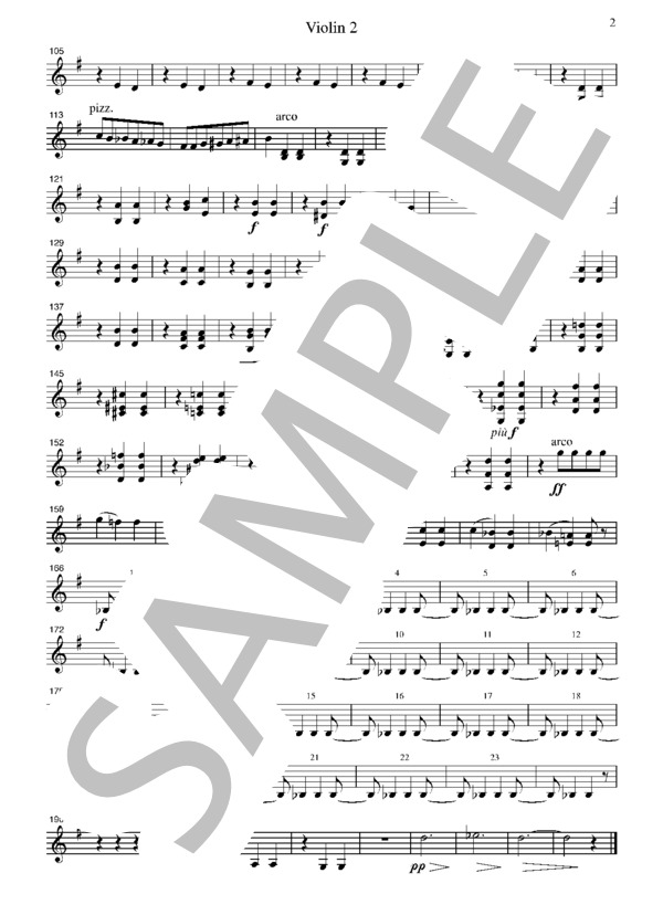 シベリウス 悲しいワルツ  弦楽四重奏 CS602 (ジャン・シベリウス) / アンサンブル弦楽 中級 - サンプル譜面 4/5