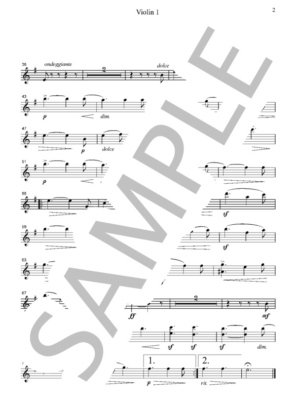 スメタナ 「モルダウ」より  モルダウの源  弦楽四重奏 CS701 (ベドルジハ・スメタナ) / アンサンブル弦楽 その他 - サンプル譜面 2/5