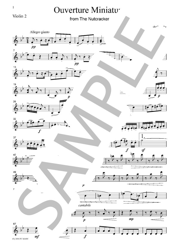 チャイコフスキー 小序曲（くるみ割り人形より)  弦楽四重奏 CT005 (ピョートル・イリイチ・チャイコフスキー) / アンサンブル弦楽 その他 - サンプル譜面 3/5