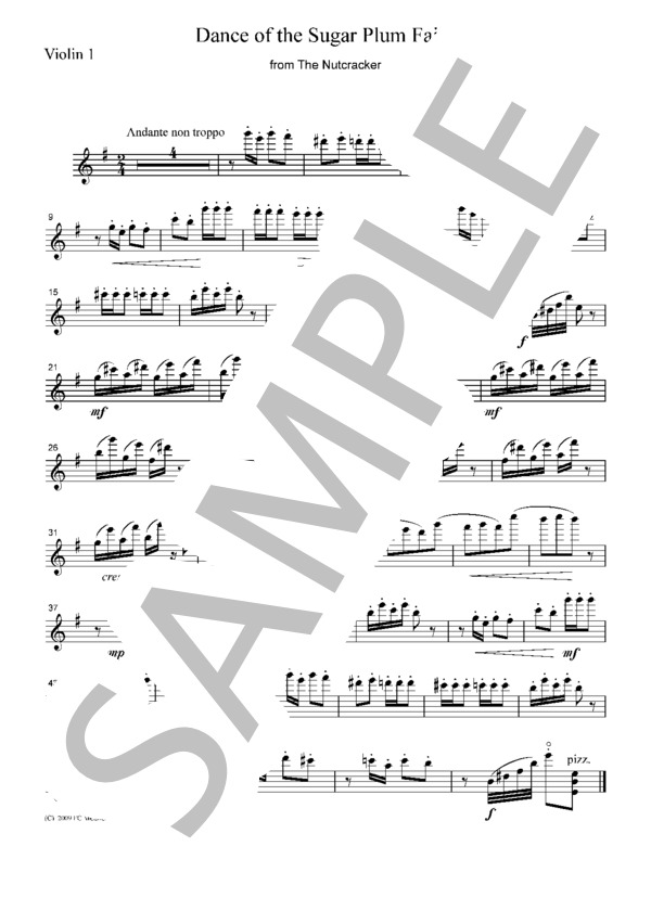 チャイコフスキー 金平糖の踊り（くるみ割り人形より)  弦楽四重奏 CT008 (ピョートル・イリイチ・チャイコフスキー) / アンサンブル弦楽 中級 - サンプル譜面 1/5