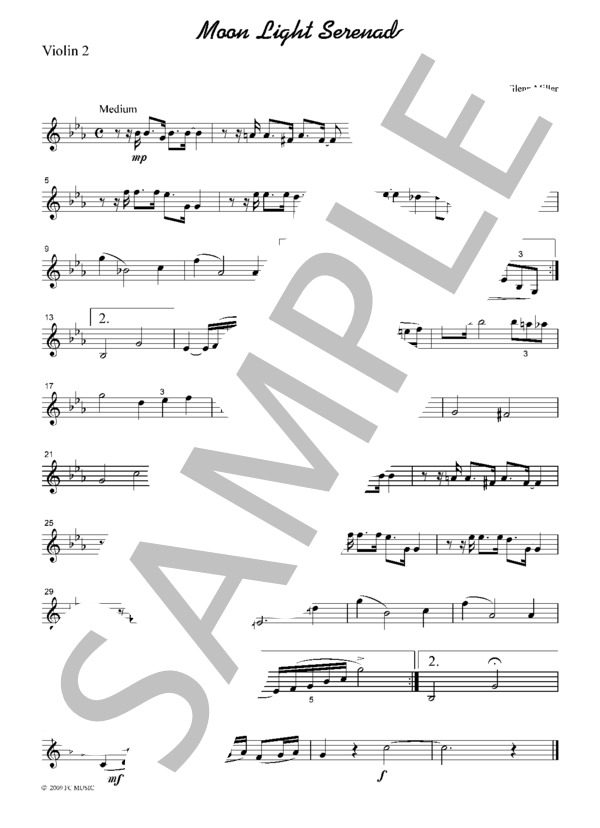 グレン・ミラー ムーンライトセレナーデ  弦楽四重奏 ML005 / アンサンブル弦楽 初〜中級 - サンプル譜面 2/5