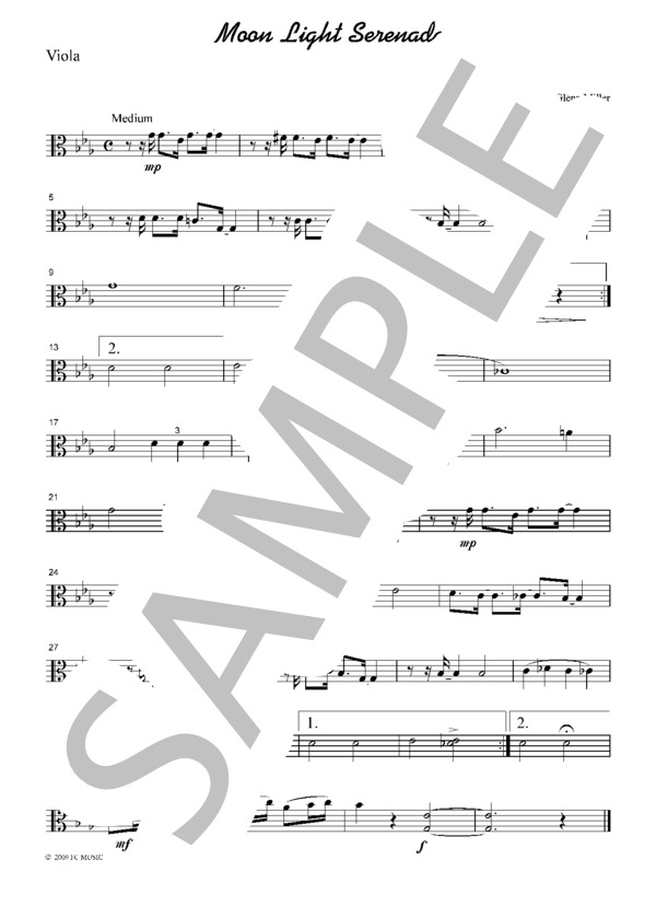 グレン・ミラー ムーンライトセレナーデ  弦楽四重奏 ML005 / アンサンブル弦楽 初〜中級 - サンプル譜面 3/5