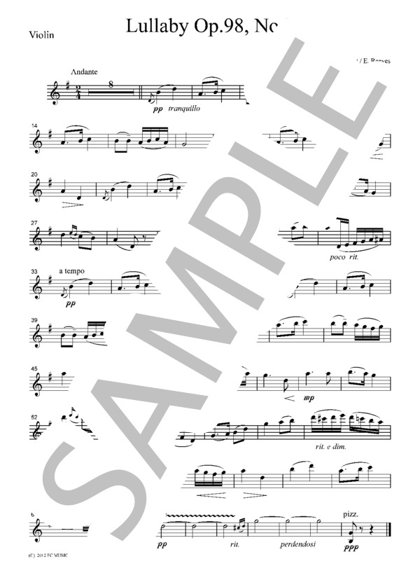 シューベルト 子守歌  ピアノトリオ PS102 (フランツ・シューベルト) / アンサンブル弦楽 初〜中級 - サンプル譜面 1/5