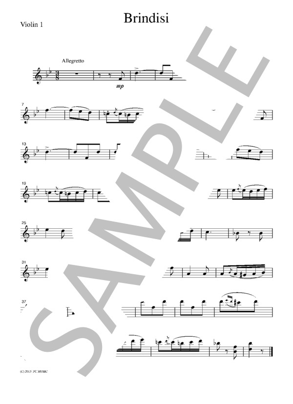 ヴェルディ 乾杯の歌  ピアノ五重奏 PV901 (ジュゼッペ・ヴェルディ) / アンサンブル弦楽 その他 - サンプル譜面 1/5