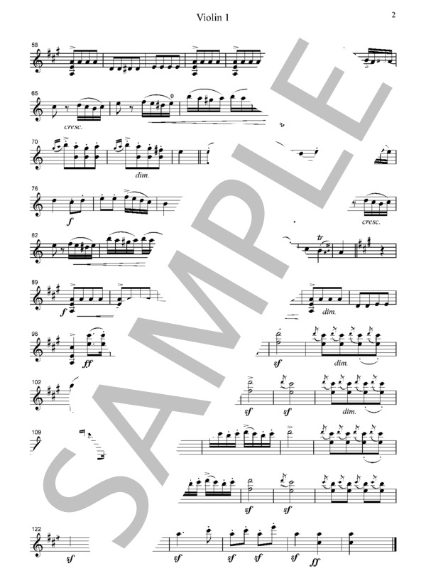 ミュージカル　モーツァルト楽譜 楽譜】モーツァルト トルコ行進曲 ヴァイオリン二重奏 VN207