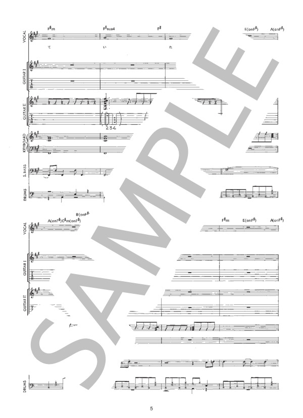 I BELIEVE [album earth mix] (華原 朋美) / バンドスコア 初〜中級 - サンプル譜面 5/5