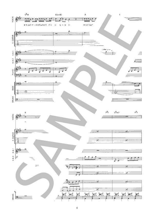 I'm proud [full version] (華原 朋美) / バンドスコア 初〜中級 - サンプル譜面 4/5