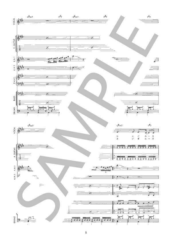 I'm proud [full version] (華原 朋美) / バンドスコア 初〜中級 - サンプル譜面 5/5