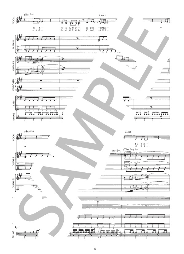 Big Town (LINDBERG) / バンドスコア 初〜中級 - サンプル譜面 4/5