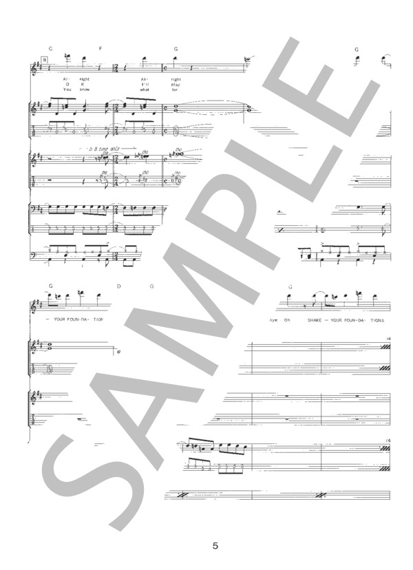 SHAKE YOUR FOUNDATIONS (AC) / バンドスコア 初〜中級 - サンプル譜面 5/5