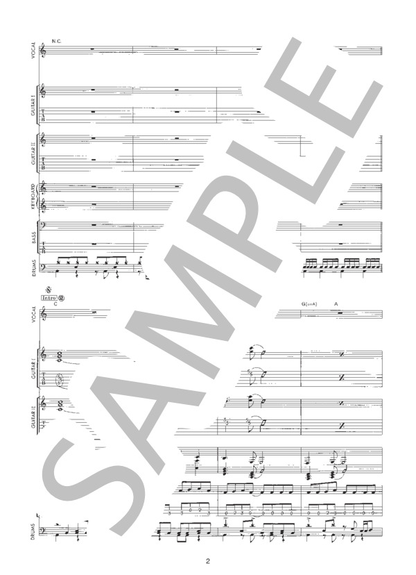 十七歳の地図 (尾崎 豊) / バンドスコア 初〜中級 - サンプル譜面 2/5