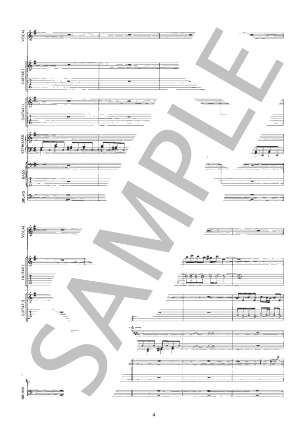 ROSE OF PAIN (X) / バンドスコア 初〜中級 - サンプル譜面 4/5