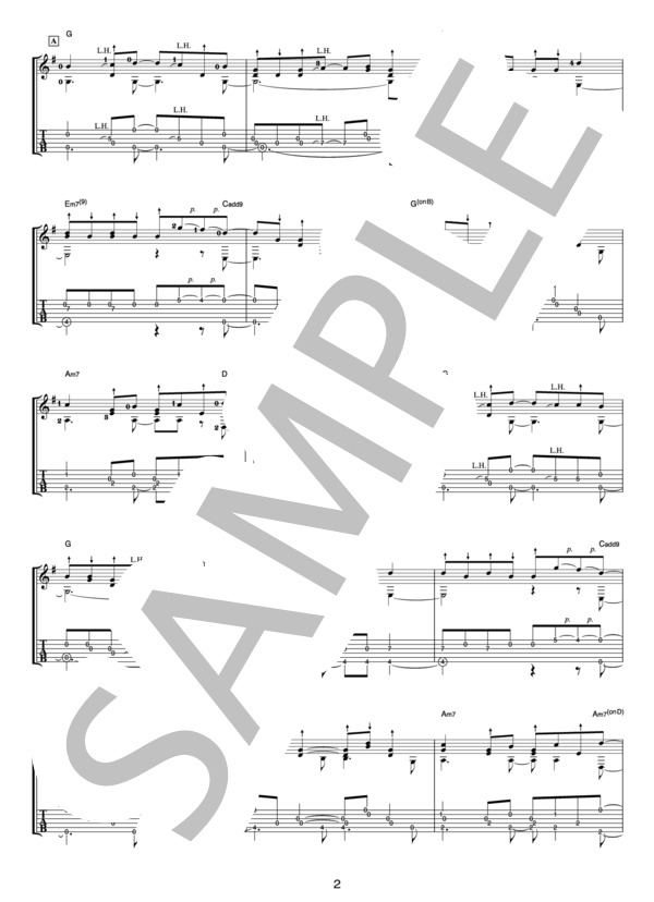 Departure(オフィシャル・ギタースコア） (押尾 コータロー) / ギターソロ 中〜上級 - サンプル譜面 2/5