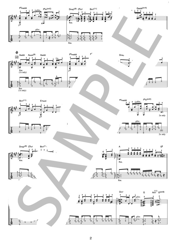 Carnival(オフィシャル・ギタースコア） (押尾 コータロー) / ギターソロ 中〜上級 - サンプル譜面 2/5