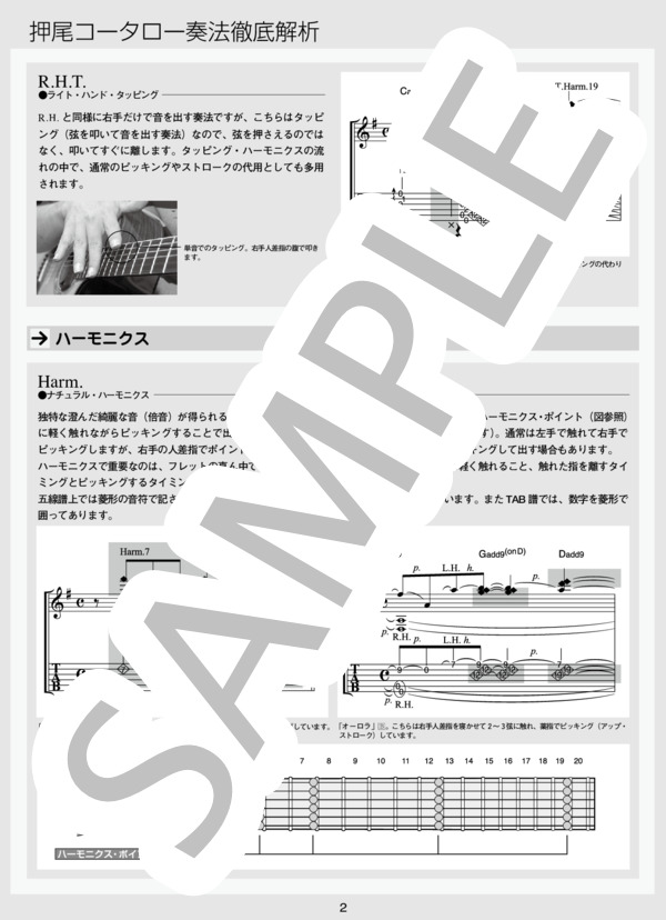 楽譜】Panorama奏法解析 / 押尾 コータロー (ギターソロ / 中〜上級