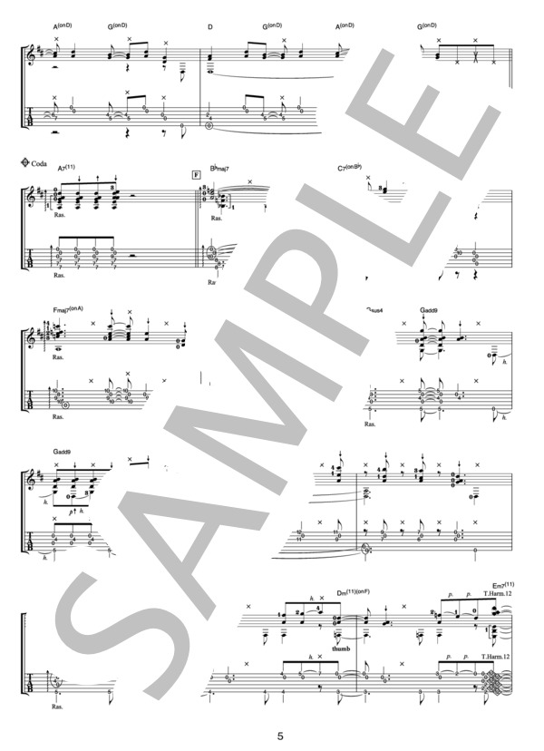 楽譜】SPLASH オフィシャル・ギタースコア / 押尾 コータロー