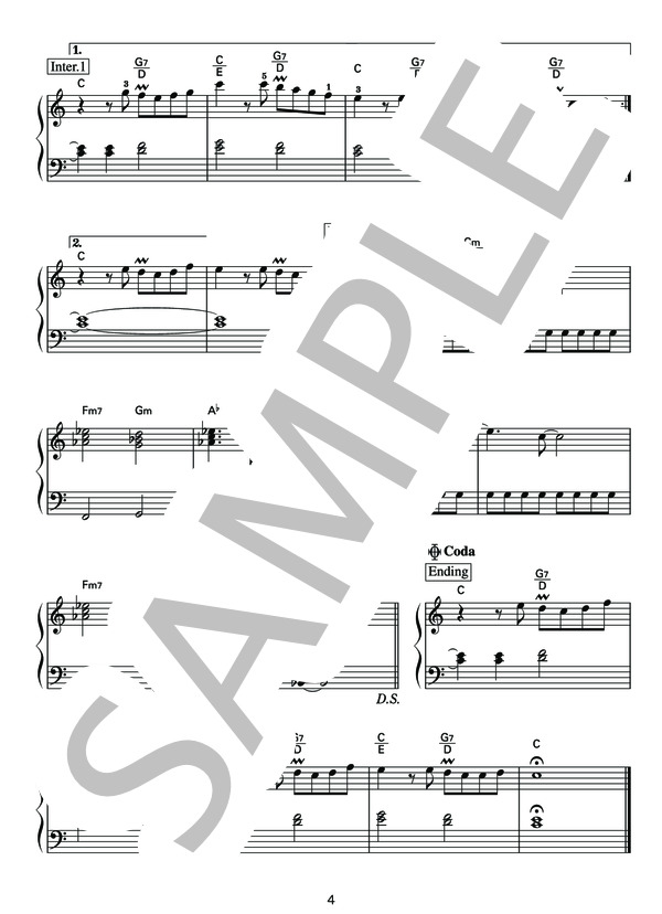 心のアンテナ-Haruomi Hosono Original Mix- (中川 翔子) / ピアノソロ 初〜中級 - サンプル譜面 4/5