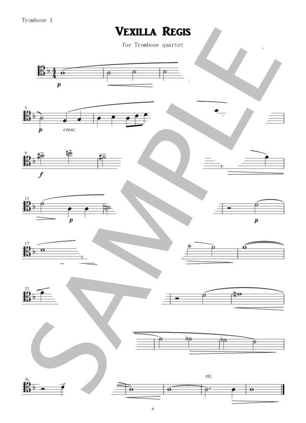 ブルックナー / ヴェクシラ・レジス（トロンボーン4重奏） (ANTON・BRUCKNER) / 中級 - サンプル譜面 4/5