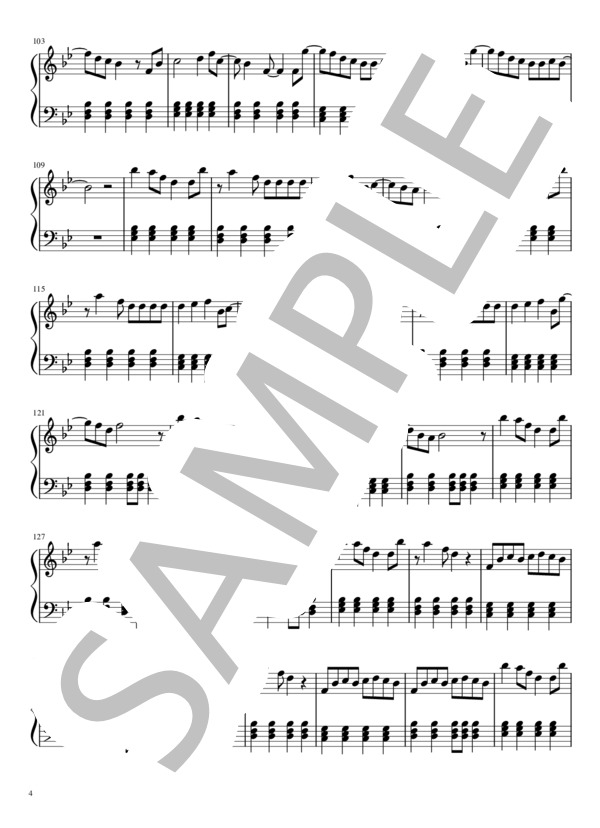 惑星ループ (Eve) / ピアノソロ 初級 - サンプル譜面 4/5