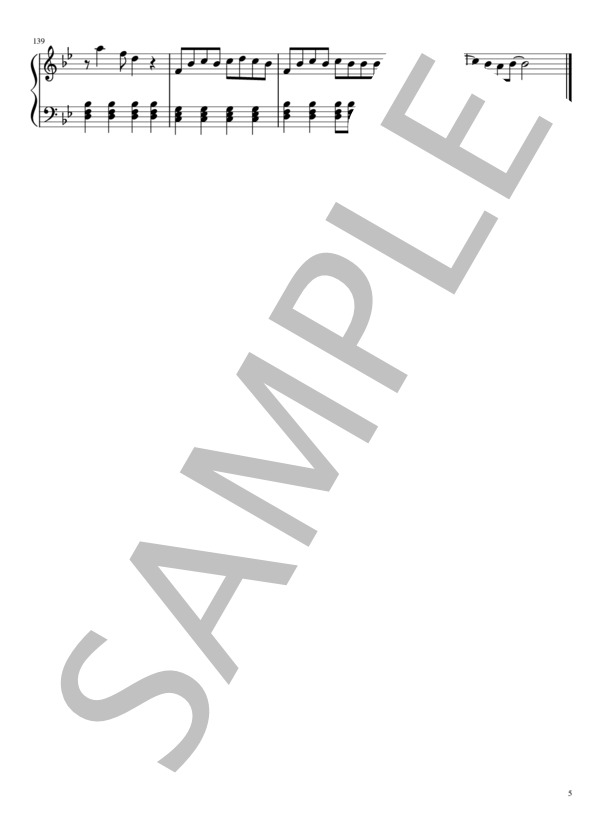 惑星ループ (Eve) / ピアノソロ 初級 - サンプル譜面 5/5