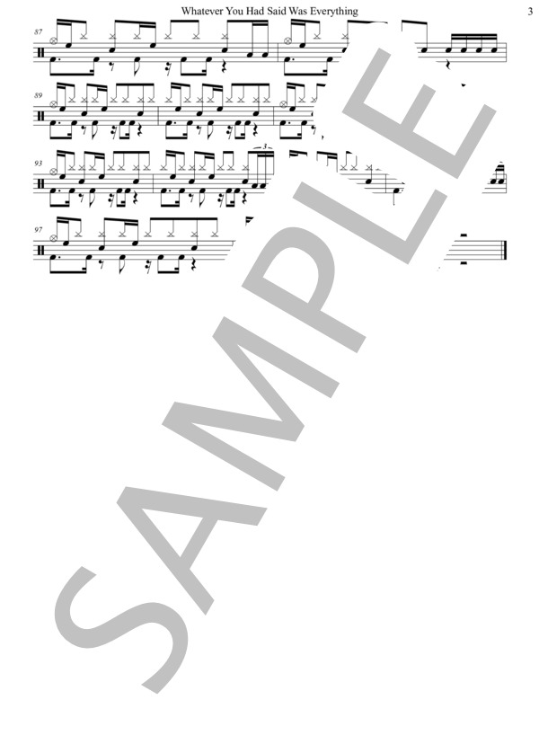 Whatever You Had Said Was Everything (MAN WITH A MISSION) / ドラム 中〜上級 - サンプル譜面 3/3