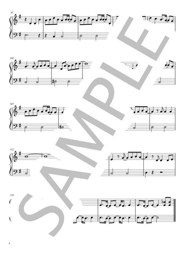 【ピアノ10万回再生】紅蓮華(FULL) / 鬼滅の刃 OP【初級・初心者練習用】 (LiSA) / ピアノソロ 入門〜初級 - サンプル譜面 4/4