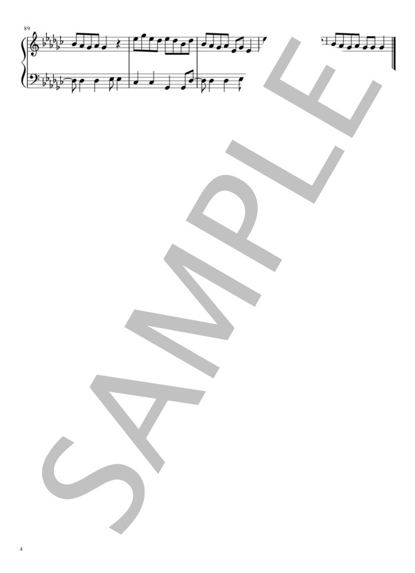 【25万回再生】ただ君に晴れ（簡単・初心者専用） (ヨルシカ) / ピアノソロ 入門〜初級 - サンプル譜面 4/4