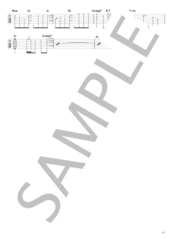 HANABI(アコギパート完コピVer.) (ミスター・チルドレン) / ギター弾き語り 中級 - サンプル譜面 5/5