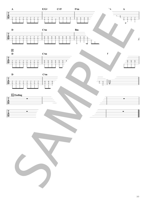 楽譜】Pretender / ギターTAB譜 / EGほぼ完コピVer. / Official髭男