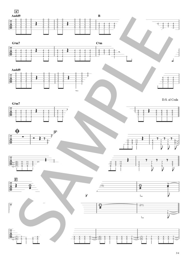 完全感覚Dreamer(ONE OK ROCK) / リードギター完コピVer. / エレキギター 初〜中級 - サンプル譜面 3/4