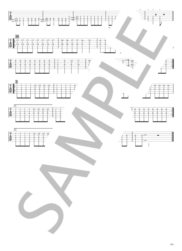 完全感覚Dreamer(ONE OK ROCK) / リードギター完コピVer. / エレキギター 初〜中級 - サンプル譜面 4/4