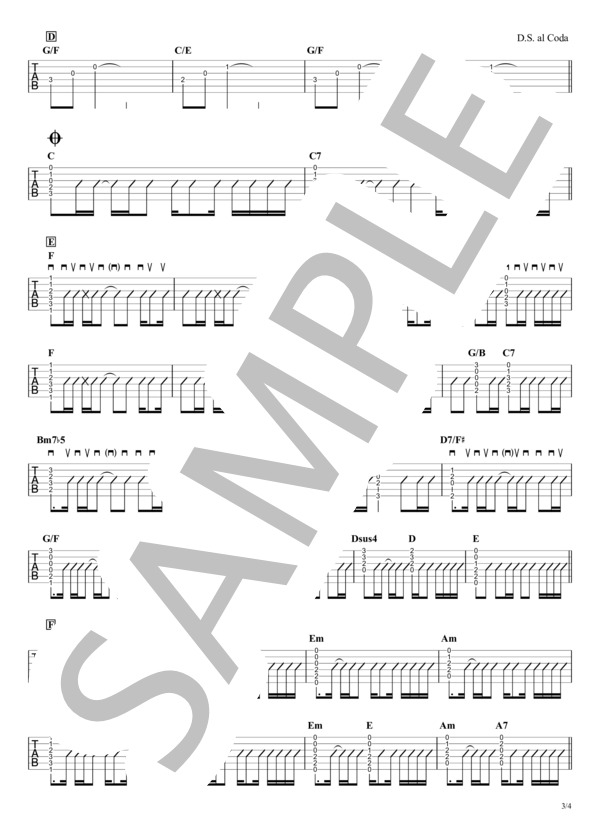 楽譜】himawari / ギタータブ譜｜アコギパート完コピVer. / Mr