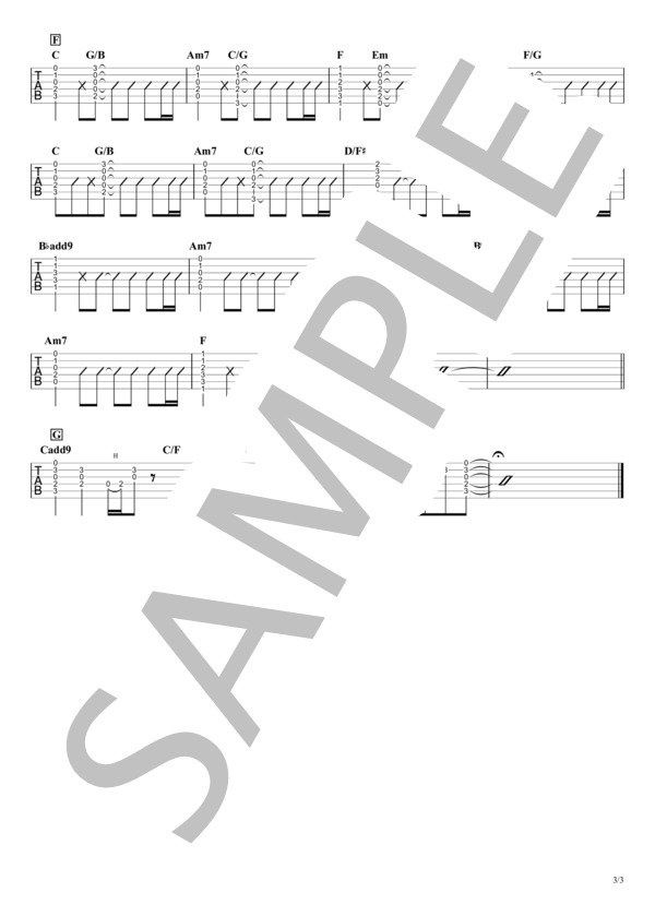 楽譜】Simple / ギタータブ譜｜アコギパート完コピVer. / Mr.Children