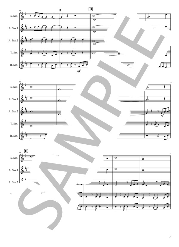 Stand By Me (ジェリー・リーバー) / アンサンブル木管 初〜中級 - サンプル譜面 3/5