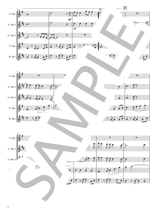 Stand By Me (ジェリー・リーバー) / アンサンブル木管 初〜中級 - サンプル譜面 4/5