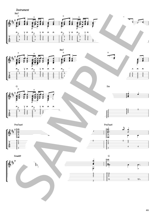 ソロギター 残酷な天使のテーゼ エヴァンゲリオンテーマ (高橋 洋子) / ギターソロ 中級 - サンプル譜面 4/5