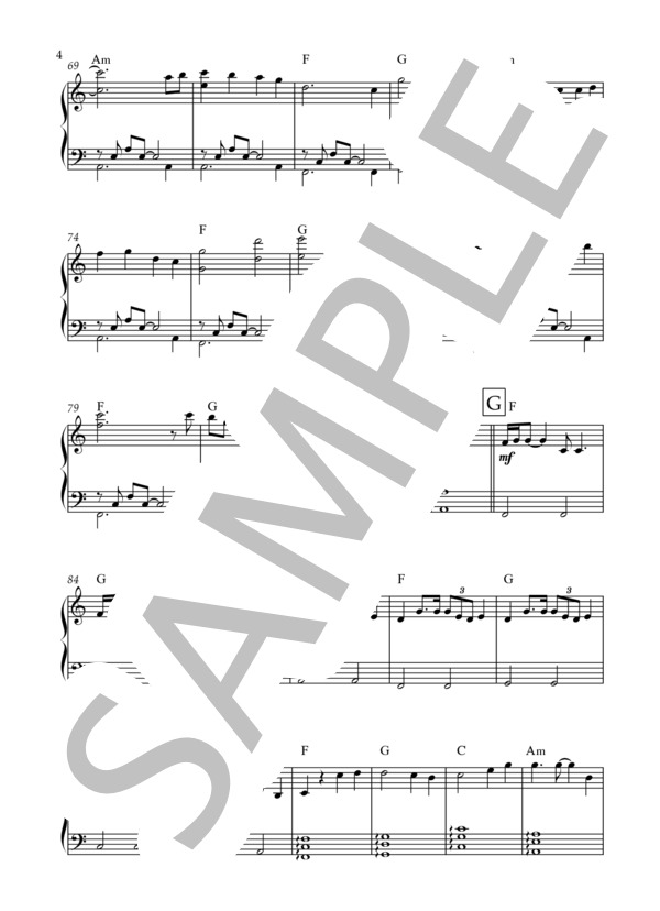 Your eyes tell / BTS / ピアノソロ（初中級～中級）映画『君の瞳が問いかけている』主題歌 (防弾少年団（BTS）) / 初〜中級 - サンプル譜面 4/5