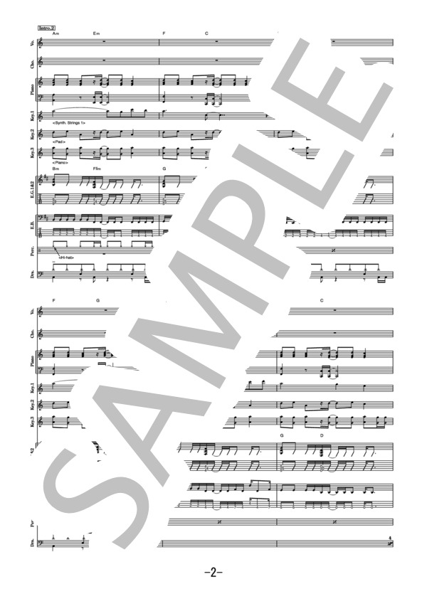 narrative  /  SawanoHiroyuki[nZk]:LiSA (バンドスコア） (Sawano Hiroyuki［nZk］) / 中級 - サンプル譜面 2/5