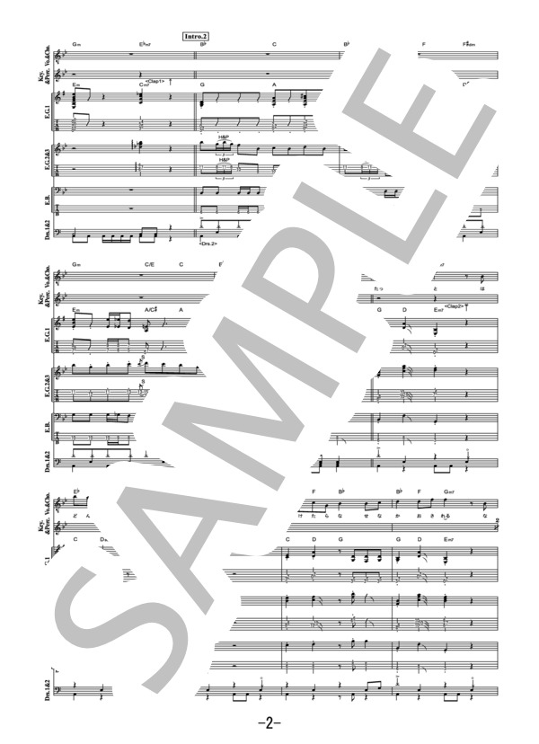 ロマンチシズム  /  Mrs. GREEN APPLE (バンドスコア） / 中級 - サンプル譜面 2/5