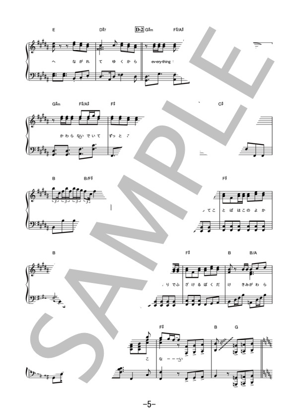 Lucky Ending  /  ビッケブランカ (ピアノソロ） / 中級 - サンプル譜面 5/5