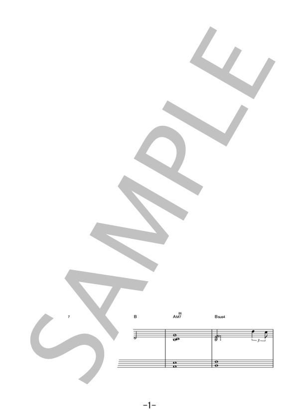 朝顔  /  折坂悠太 (ピアノソロ） (折坂 悠太) / 中級 - サンプル譜面 1/5