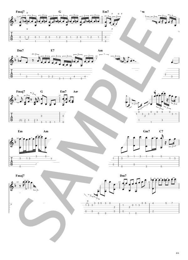 たぶん (YOASOBI) / ギターソロ 中級 - サンプル譜面 4/5