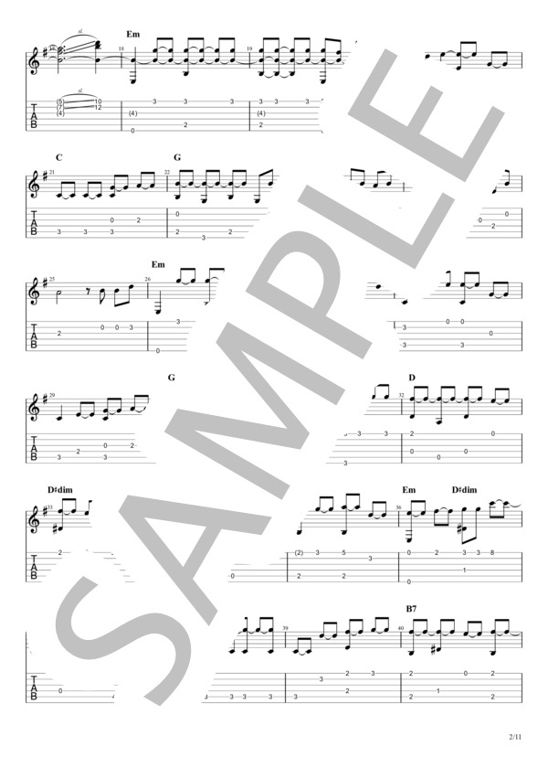 Catch the Moment (LiSA) / ギターソロ 初級 - サンプル譜面 2/5