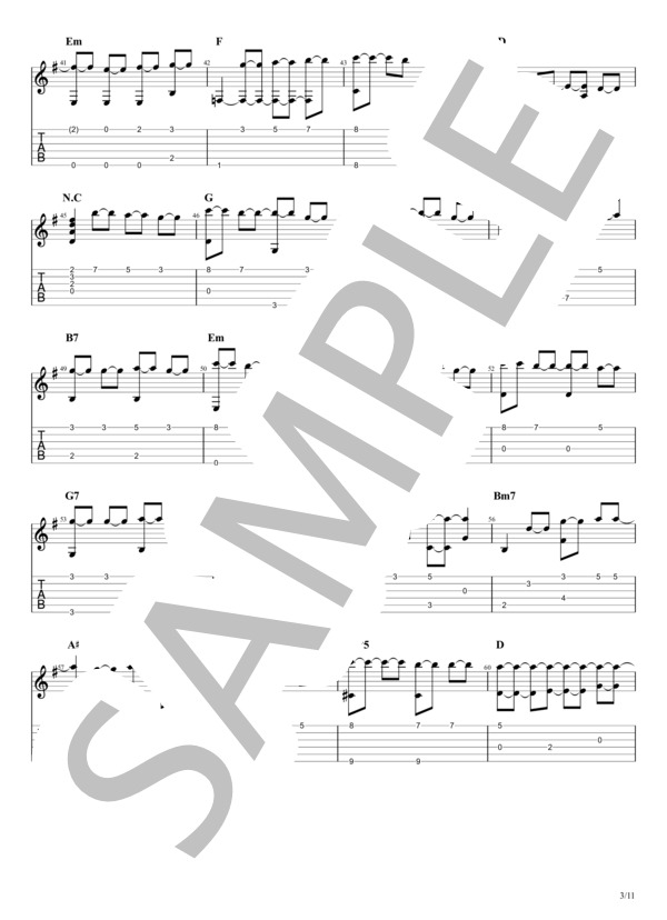 Catch the Moment (LiSA) / ギターソロ 初級 - サンプル譜面 3/5