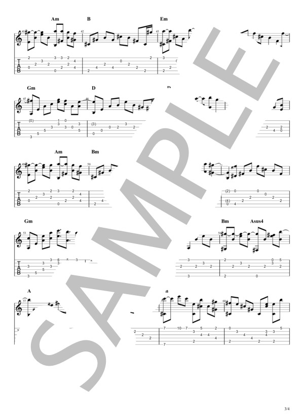 楽譜】LAST CHRISTMAS EVE / 矢沢 永吉 (ギターソロ / 中級