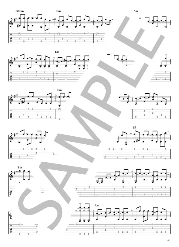 楽譜】ROMANTICが止まらない / C-C-B (ギターソロ / 中級) - Piascore