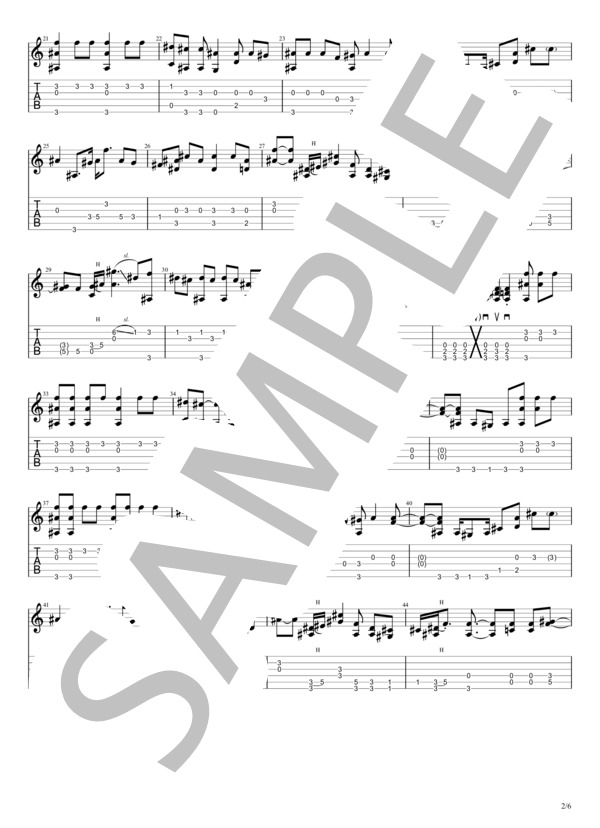 楽譜】黒く塗りつぶせ / 矢沢 永吉 (ギターソロ / 初〜中級