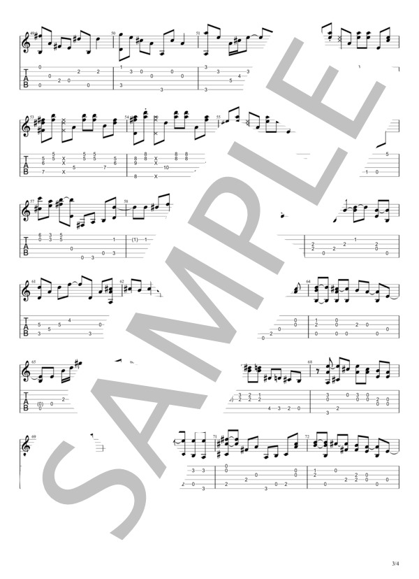 楽譜】ウィスキー・コーク / 矢沢 永吉 (ギターソロ / 初〜中級